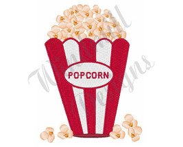 Popcorn Bucket - Machine Embroidery Design - £2.78 GBP