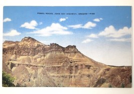 Postcard - Fossil Rocks, John Day Highway - Oregon Unposted Linen - $7.00