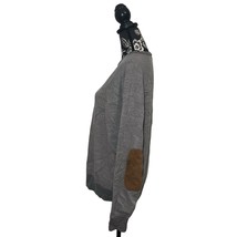 Peter Millar Solstice Elbow Patch Raglan Sweater Merino Wool Gray Stingr... - $65.79