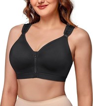 MICOHPKLE  Post Surgical Bra Front Closure Zip Hooks Sports Bras Racerba... - $14.01