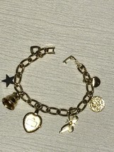 Vintage Goldtone Open Chain with Star Heart Watch Butterfly Quarter Seashell  - £9.60 GBP