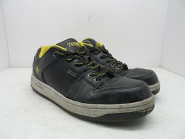 Terra Men&#39;s Austin STCP Leather Skate Style Work Shoe Black/Yellow Size 9.5M - £17.02 GBP