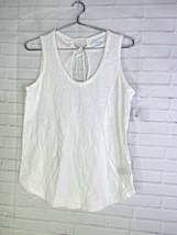 Old Navy White Sleeveless Shirt Blouse Top Relaxed Keyhole Back Womens S... - $13.86