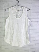 Old Navy White Sleeveless Shirt Blouse Top Relaxed Keyhole Back Womens S... - £10.83 GBP