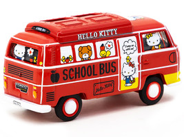Volkswagen Type II T2 Van Red Hello Kitty Capsule School Bus Collab64 Series 1/6 - £27.46 GBP
