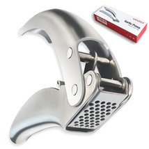 Premium Garlic Press Stainless Steel, No Need To Peel Garlic Presser, Heavy Duty - £35.33 GBP