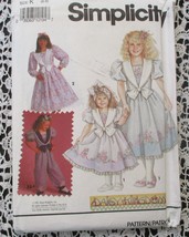 Simplicity 7698 Kids Size 6-8 Daisy Kingdom Romper &amp; Dress Vintage Uncut - £4.63 GBP
