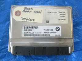 2003 BMW 330i engine computer ecu 7 509 942 Siemens 5WK90008 OEM ECM PCM 3.0 - £78.62 GBP