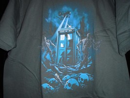 TeeFury Doctor Who LARGE &quot;The Doctor&#39;s Judgement&quot; Terminator Parody CHARCOAL - £10.98 GBP