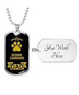 Dog Lover Gift Redbone Coonhound Dad Dog Necklace Engraved Stainless Ste... - £40.41 GBP