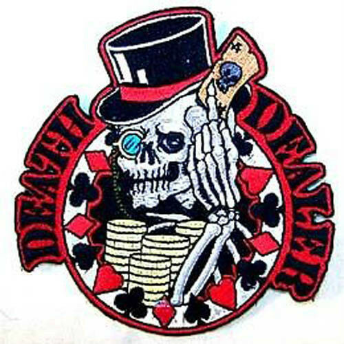 DEATH DEALER CARDS EMBRODIERED PATCH jacket biker P510 iron on or sewon ... - $4.74