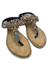 Women&#39;s Gem Embellished Thong Sandals Size EU 38 (US 8) - $28.49