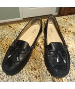 Michael Kors Sutton Leather Black Moccasin Loafer Shoes ME18G Women&#39;s Sz... - £30.36 GBP
