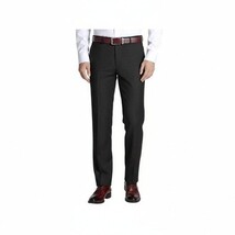 Men Renoir Flat Front Suit Separate Pants Slim Fit Slacks 201-1 Black image 6