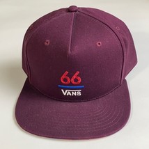 Vans Off The Wall Men&#39;s Deck Club Snapback Hat Cap - Burgundy - $20.57