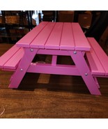 Our Generation  Pink Picnic Table  (14&quot; x 12&quot; x 7&quot;) great condition 18&quot; ... - £13.12 GBP