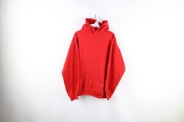 Vintage 70s Russell Athletic Mens XL Distressed Blank Hoodie Sweatshirt Red USA - £115.94 GBP