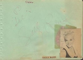 Sally Rand Signed Vintage Album Page w/ Jane Withers Lip Print JSA - £194.42 GBP