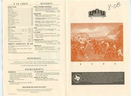 Alamo Cafe Tortilla Factory Menu San Antonio Texas Mexican Food 2008 - £12.66 GBP