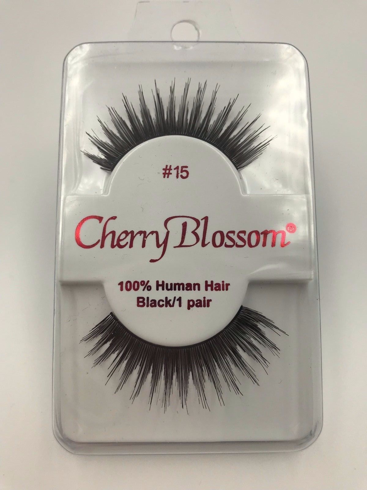 CHERRY BLOSSOM EYELASHES MODEL# 15 100% HUMAN HAIR BLACK 1 PAIR PER EACH PK - $1.89 - $20.99