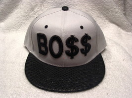 BOSS MONEY DOLLAR FLAT BILL SNAPBACK BASEBALL CAP HAT ( WHITE ) - $12.70