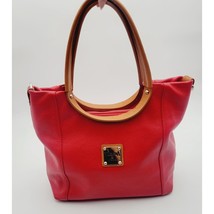 Valentina Italy Handbag Red Leather Satchel Shoulder Bag Purse - $84.14