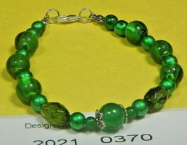 Emerald Genuine Gemstone- Bracelet, Metaphysical-harmony, focus,-20210370 - £9.69 GBP