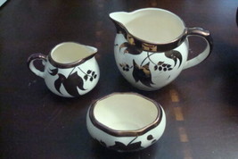 L &amp; Sons, Hanley, England, c1900s, 3 pcs pieces milk jar, creamer &amp; sugar [95e] - £37.18 GBP