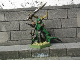 wood elf elves female lord 2 hand weapon painted metal citadel warhammer... - $696.21 MXN
