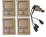 4 Pack- Military Security Kit, Single Locking Door Handles &amp; Keyed Ignit... - €220,10 EUR