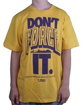 LRG L-R-G Mens Mustard Yellow Purple Don&#39;T Do Not Force It T-Shirt NWT - £11.45 GBP