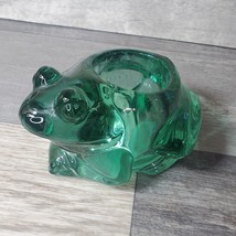 Vintage Indiana Glass Spanish Green Frog Votive Candle Holder 2.5”T 5”W EUC USA! - £15.58 GBP