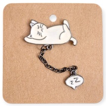 Sleeping Cat Enamel Pin - £15.61 GBP