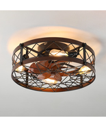 Compact Retro Ceiling Fan w/ LED lights and Remote - $179.00