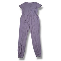 AnyBody Jumpsuit Size Medium Womens Short Sleeve Jumpsuit Jogger Style Leg Cozy - £23.53 GBP