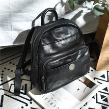 casual high-quality natural genuine leather ladies backpack fashion real cowhide - £176.06 GBP