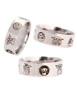 Cute, Stainless Steel, Star Wars, The Mandalorian, Baby Yoda Theme Ring ... - £14.14 GBP