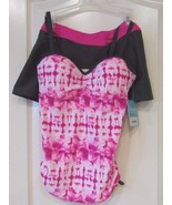 Free Country 2pc Skirted Tankini Swimsuit Blue or Fuchsia NWT Women&#39;s Sz... - $25.43