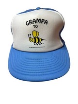 Vintage Grandpa To Be Surprise Dad Sports Cap Snapback Blue Mesh Basebal... - $28.04