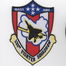 4&quot; USAF AIR FORCE 131FS SHIELD MASS ANG EAGLE EMBROIDERED JACKET PATCH - £22.73 GBP