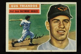 Vintage Baseball Card Topps 1956 #80 Gus Triandos First Base Baltimore Orioles - £6.12 GBP