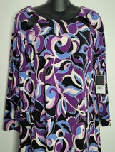 Juicy Couture Floral Glamour Print Dress XL Womens Cut-Out Long Sleeve P... - $59.99