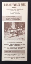 Vintage LAPLACE Trailer Park Resort Campground New Orleans Louisiana Brochure - £16.78 GBP