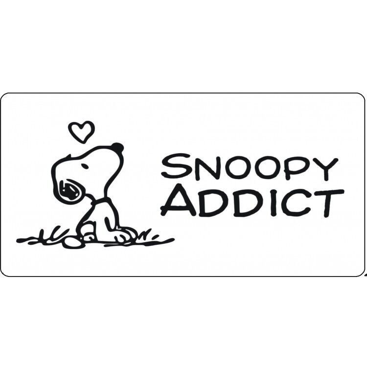 Primary image for SNOOPY ADDICT USA MADE LICENSE PLATE