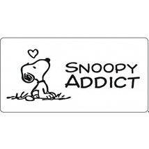 SNOOPY ADDICT USA MADE LICENSE PLATE - £23.69 GBP