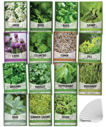 15 Herb Seeds For Planting Varieties Heirloom Non-GMO 5200+ Seeds Indoor... - $26.02