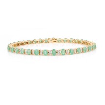 Emerald and Diamond Designer Tennis Bracelet - £3,264.96 GBP