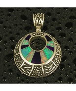 Sterling silver pendant inlaid with Australian opal and sugilite by Mark... - $1,365.37 CAD