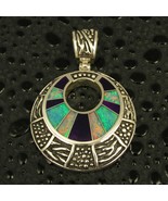 Sterling silver pendant inlaid with Australian opal and sugilite by Mark Hileman - £795.35 GBP