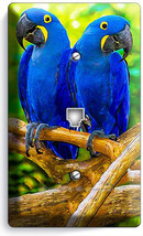 Hyacinth Tropical Blue Macaw Birds Parrot Phone Telephone Wall Plate Cover Decor - £9.70 GBP